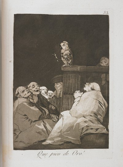 Tallerken fra Los Caprichos, 1797-1798 af Francisco de Goya
